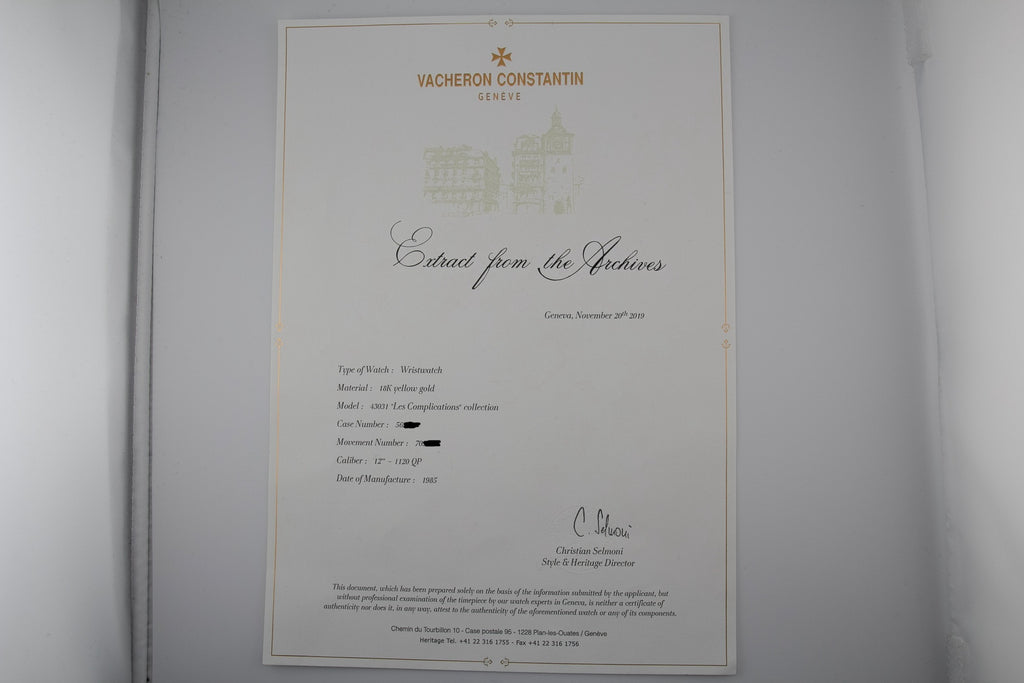 Vacheron Constantin Perpetual Calendar Ref. 43031