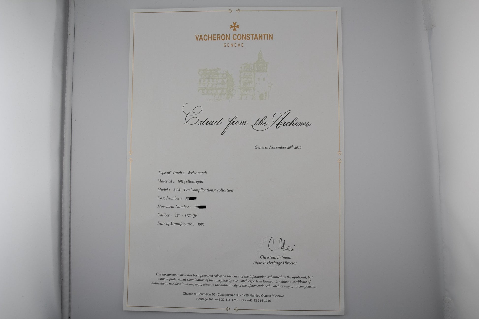 Vacheron Constantin Perpetual Calendar Ref. 43031